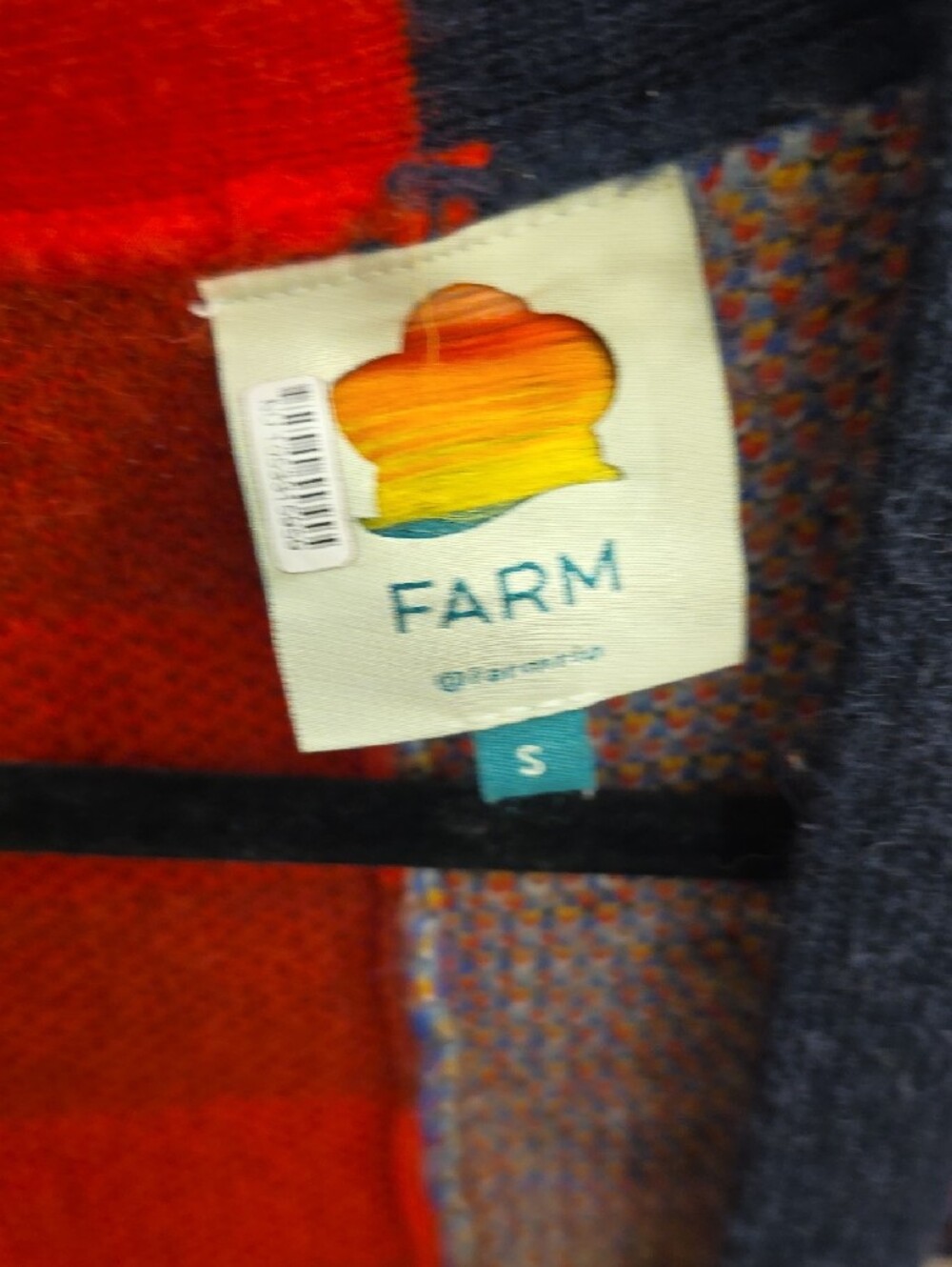 FARM Rio Red & Blue Patterned Knit Cardigan - Picture 4 of 7